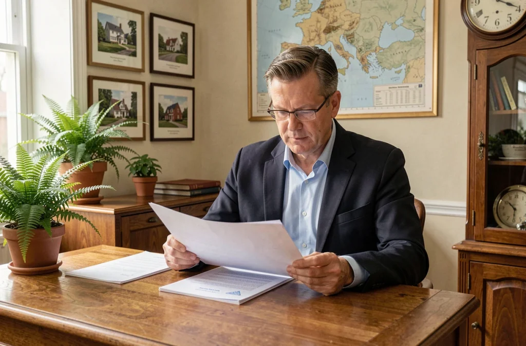 Conseiller Ardouin Immobilier dans un bureau d'agence immobilière de province