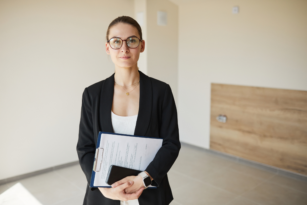 femme agent immobilier